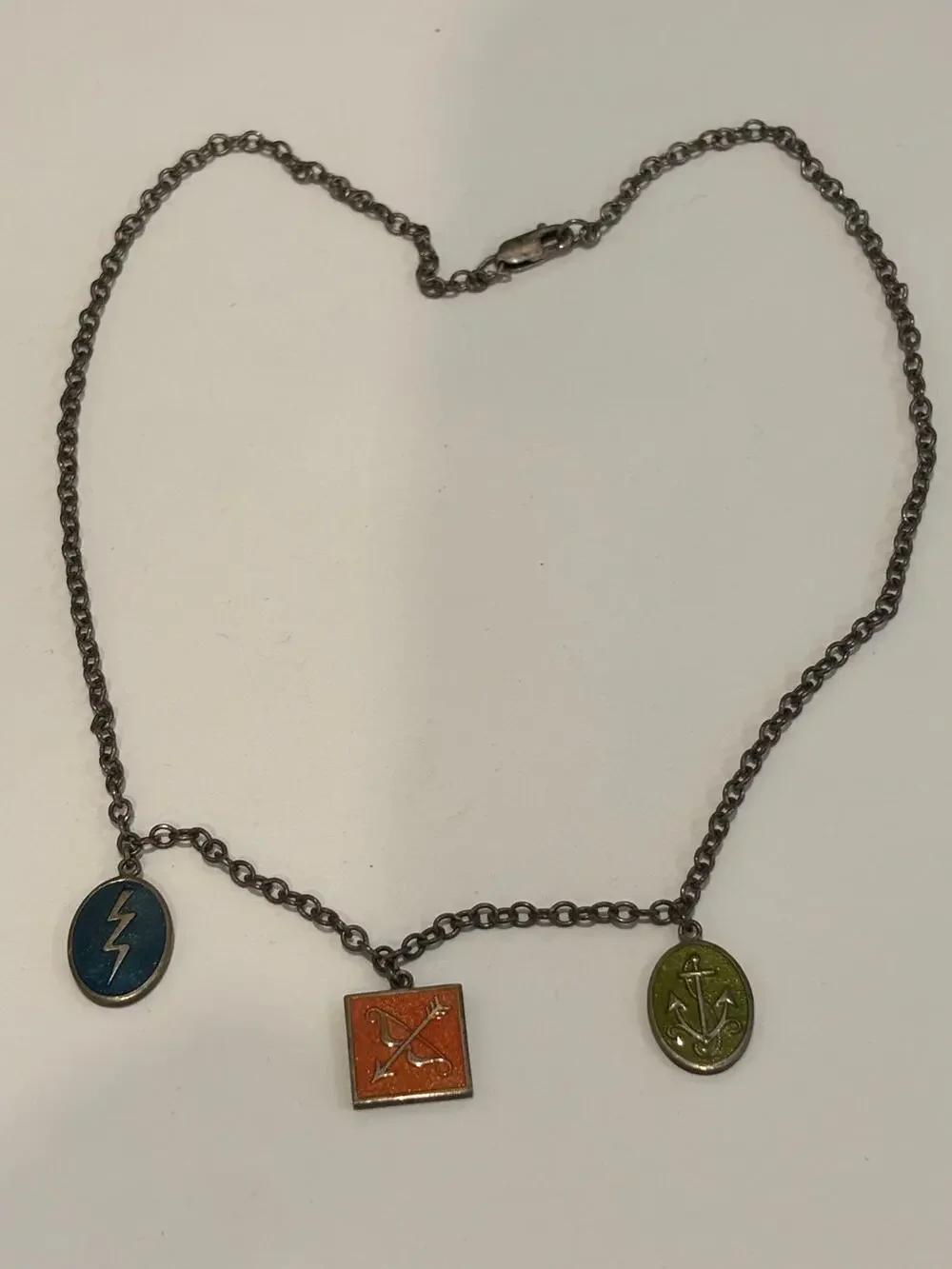 Cathy Waterman True Hearts Double sided Guilloche Charm Sterling 925 Nrcklace